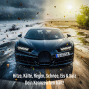 mag it! V3 carbon  - Der kleinste & sicherste Magnetkennzeichenhalter mit TÜV-Gutachten! 2er Set für ein Auto