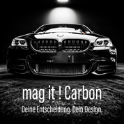 mag it! V3 carbon  - Der kleinste & sicherste Magnetkennzeichenhalter mit TÜV-Gutachten! 2er Set für ein Auto